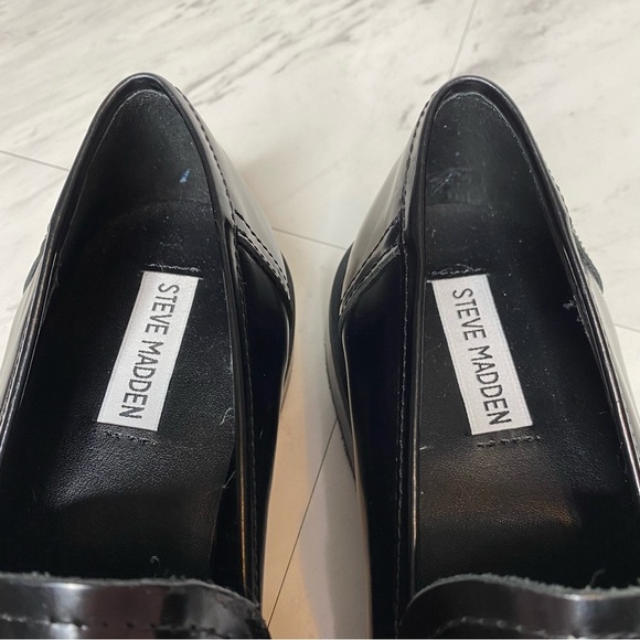New! Steve Madden Larusso Black Leather Loafer 10M - Picture 13 of 15